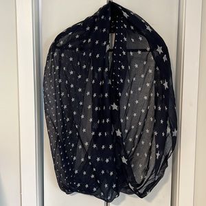 Navy with white stars infinity scarf